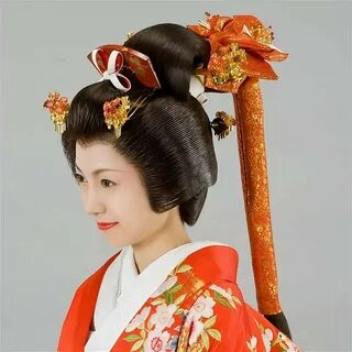 Japanese woman's tradtional hair style