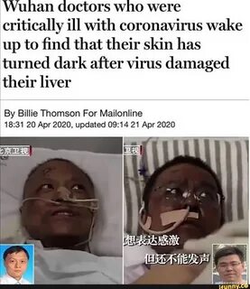 Doctors who were critically ill with coronavirus wake up to find that their skin