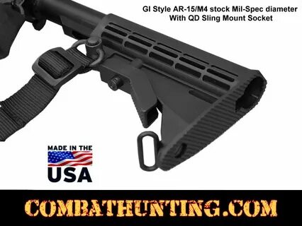 M4-QD AR-15/M4 Carbine Stock With QD Sling Mount Socket Mil-