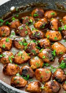 Salisbury Steak Meatballs with Gravy and Mashed Potatoes - J