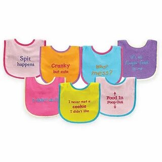 BabyVision ® Luvable Friends ® 7-Pack Bold Sayings Drooler B