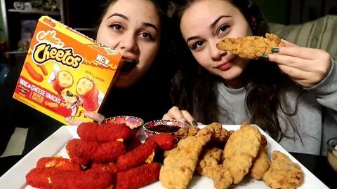 Flamin Mac + Cheetos & Chicken Tenders MUKBANG! - YouTube