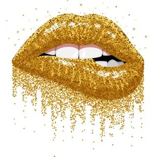 freetoedit lips glitter gold sticker by @jessicaknable