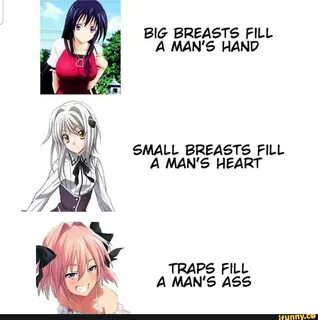 Big boobs fill a man's hand