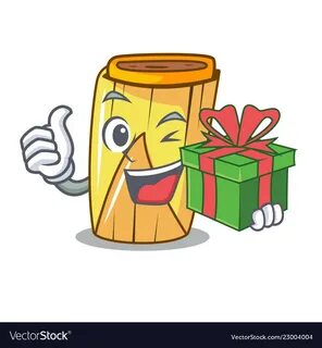 With gift traditional mexican food dishes tamales Vector Ima