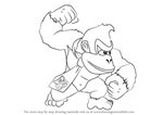 Learn How to Draw Donkey Kong from Super Smash Bros (Super S