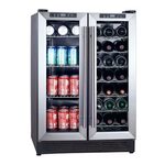 Magic Chef Dual Zone 23.4 in. 42-Bottle 114 Can Beverage and