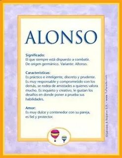 Nombre Alonso - Significado y origen del nombre Alonso