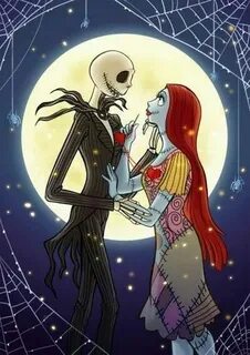 Jack and Sally in Love Nightmare Before Christmas 8x10 Craft