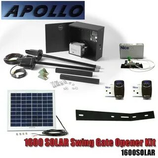 Apollo 1600 SOLAR Dual Swing Gate Opener Kit - Fence Supply 