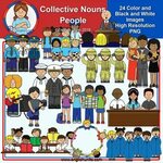 Clip Art - Collective Nouns - People Collective nouns, Clip 