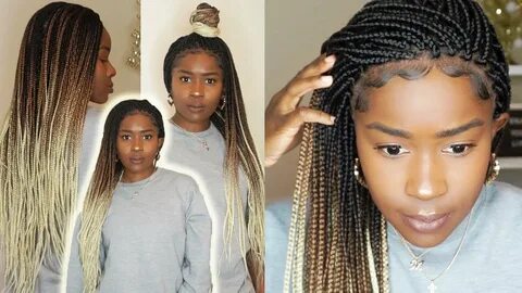 How to Install Long & Small Blonde Ombre Box Braids Fast!!!N