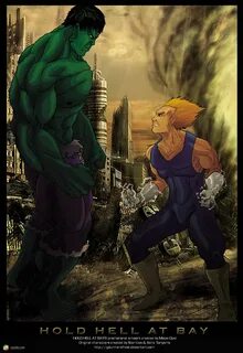Vegeta VS Hulk - Promo Art Crossed comics, Hulk, Cartoon art