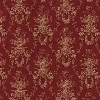 Country House Toile Red Fabric