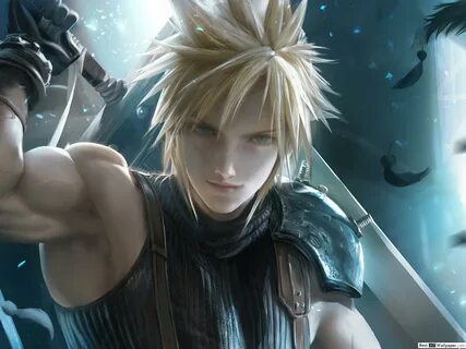 Final Fantasy VII Remake'den (FF7) 'Cloud Strife' HD duvar k