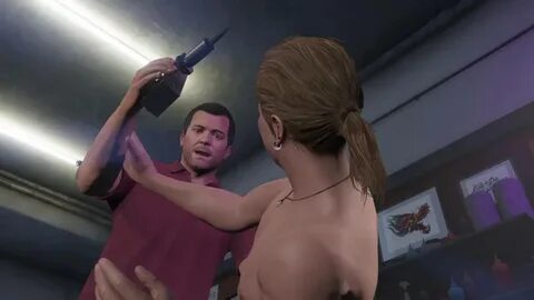 GTA 5 Michael Saves his daughter and tough Lazlow a lesson.#