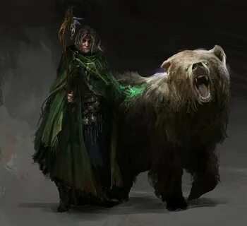 druid and bear art Concept art characters, Dungeons and drag