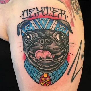 Pug tattoo dog Pug tattoo, Dog tattoos, Geometric dog tattoo