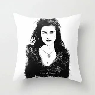 Katie McGrath - Morgana Pendragon Black and White Throw Pill