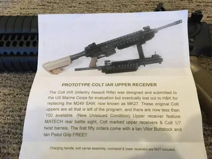 Original Colt IAR Contract Evaluation Uppers for Sale -The F