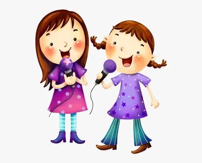 Cartoon Childrens Song Youtube Clip Art - Girl Singing Clipa