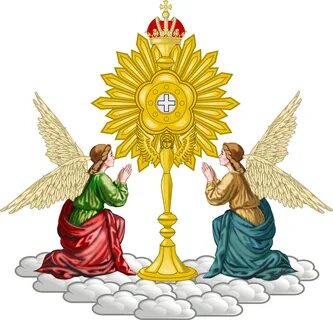 Emblemat Mariawicki - Monstrance With Angels - (2398x2303) P