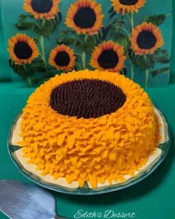 Flowers by Edith в Твиттере: "SUNFLOWER CAKE #sunflowercake 