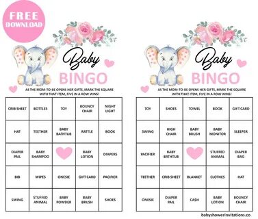 Owl Baby Shower Bingo Game Card Instant Download Pink Owl Bi