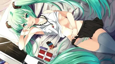 anime Girls, Ecchi, Panties, Thigh highs, Vocaloid, Hatsune 