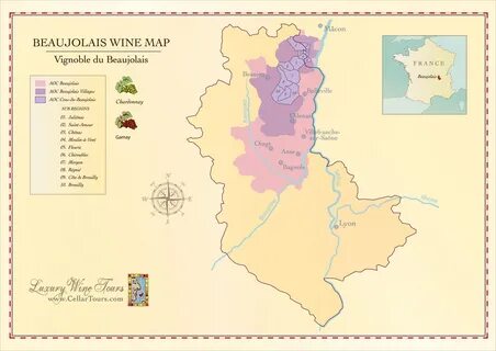 Beaujolais Wine Region Map " Cellar Tours