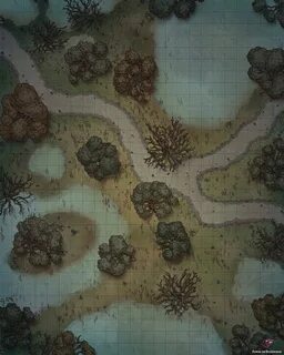 Swamp Path (24x30) Public Dice Grimorium on Patreon Map, Dun