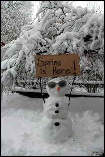 What’s with all this snow in spring? ❄ Funny snowman, Winter