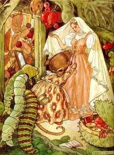 Thumbelina's trousseau - by Barbara C. Freeman Fairytale ill