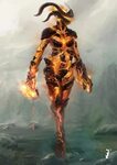 Elder Scrolls - Fire Atronach 02 by ISignRob on deviantART E