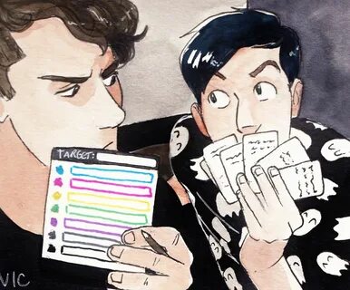 Arting and a dash of advice Dan and phil fanart, Dan and phi