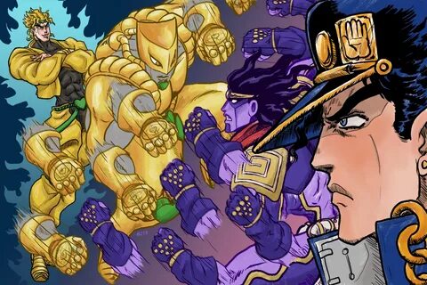 Jotaro Vs Dio Wallpaper posted by Samantha Cunningham