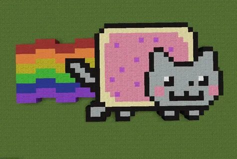 Nyan Cat Pixel Art Minecraft Tutorial - Entrepontos