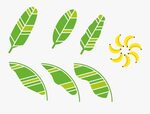 Clip Art Leaf Download Hand Painted - Banana Leaf Image Vect