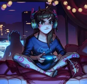 thecomicninja: "Gamer Girl by Kienan Lafferty " Overwatch fa