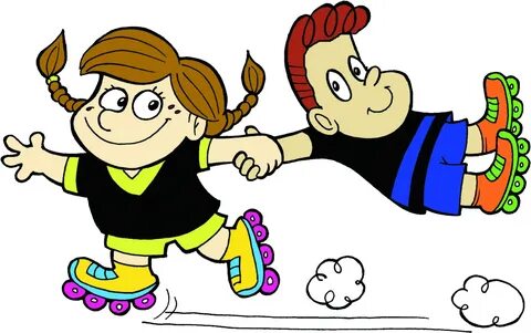 Roller - Kids Roller Skating Clipart - (1381x901) Png Clipar