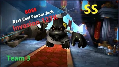 Skylander RoH - Fire Chef Pepper Jack Invasion 124K SSS Team