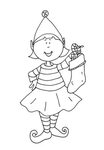 christmas elf clipart black and white - Clip Art Library