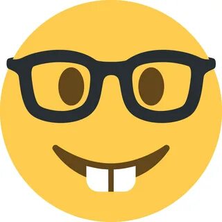 Nerd Transparent Svg - Nerd Emoji Twitter Clipart - Full Siz