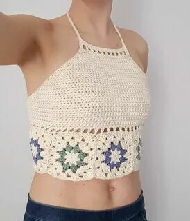 How to Crochet a Granny Square LoveCrafts Crochet halter top