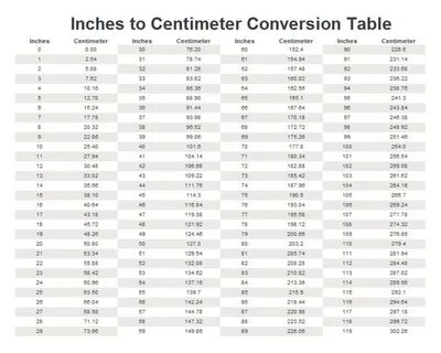 1.25 Inch To Cm - 20 Inches To Centimeters Converter 20 in T
