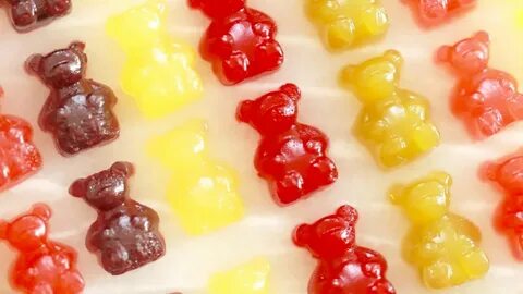 Homemade real fruit gummy bears