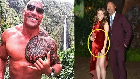 WWE The Rock’s GF Debuts Baby Bump In Gorgeous Red Dress Dwa