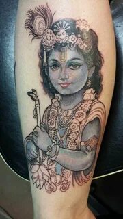 Krishna tattoo Krishna tattoo, Shiva tattoo, Hindu tattoos