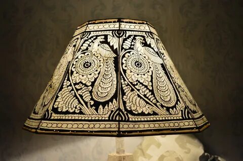 Vintage Style Lamp Shade in Peacock Pattern Leather Etsy