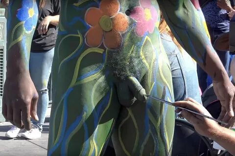 Body painting erection